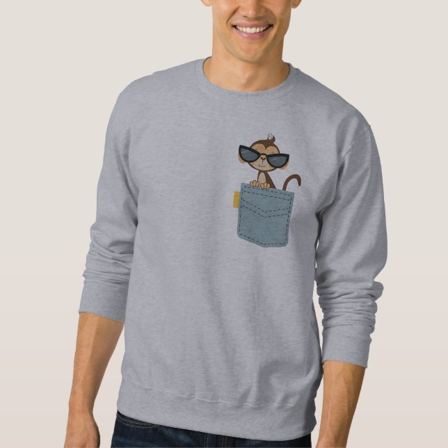 Sweatshirt Singe Dans La Poche (Devant)