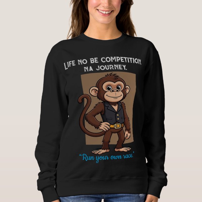 Sweatshirt Singe de Croissance Silencieuse – T-Shirt de Menta (Devant)