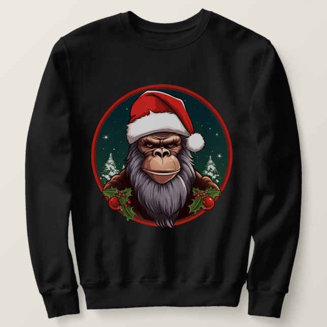 Sweatshirt singe de Noël (Design devant)