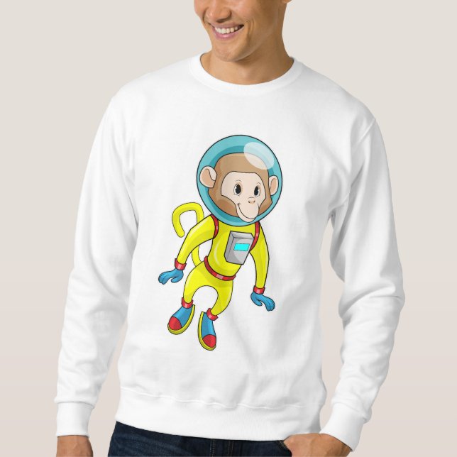 Sweatshirt Singe en astronaute (Devant)