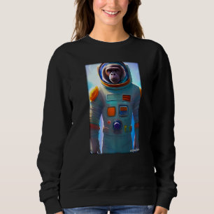Sweatshirt Singe Grand Singe Animal Astronaute Espace Univers