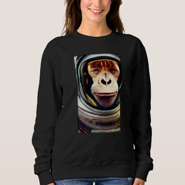 Sweatshirt Singe Grand Singe Animal Astronaute Espace Univers (Devant)