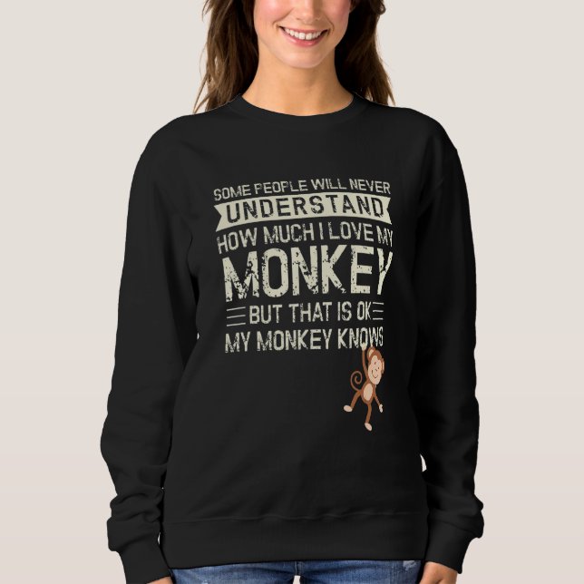 Sweatshirt Singe I Mon Singe Sait I Chimpanzé Enfants Mon (Devant)