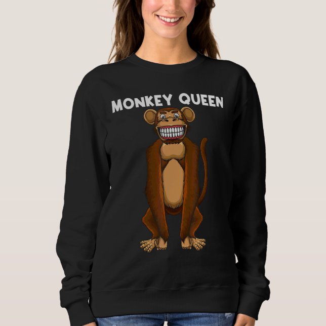 Sweatshirt Singe pour femmes filles primate animal singe (Devant)