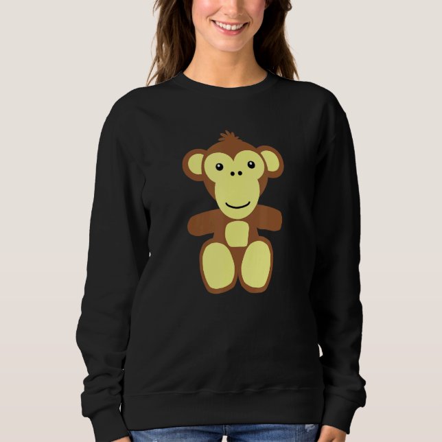 Sweatshirt Singe-Singe-Bébé Avec Une Forêt De La Jungle Grin (Devant)