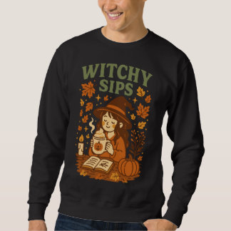 Sweatshirt Sips de cuisine T-shirt Halloween | Café sorcier c