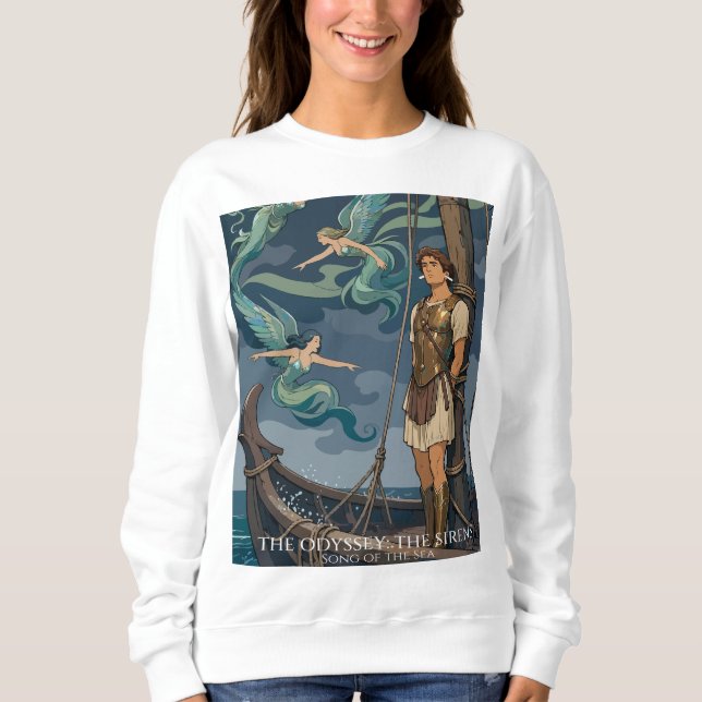 Sweatshirt Siren Song Over Stormy Seas (Devant)
