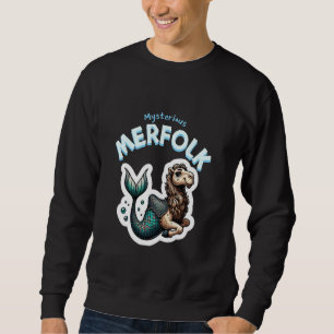 Sweatshirt Sirène Chameau Drôle de mélange d'océan et de dése