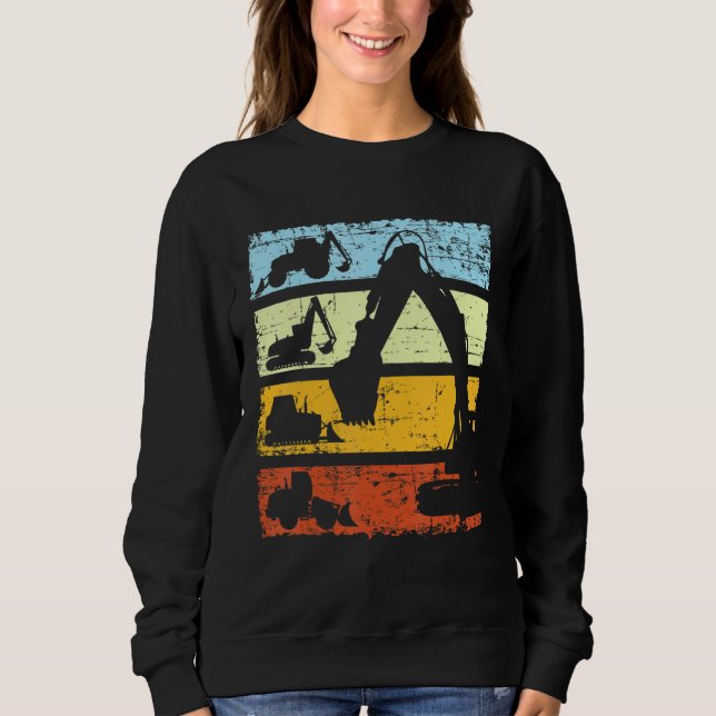 Sweatshirt Site de construction de conduite d'excavateur de D (Devant)