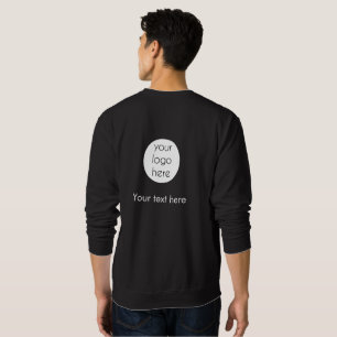 Sweatshirt Site Web du logo de l'entreprise Noir double face