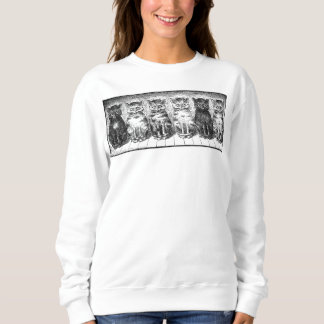 Sweatshirt Six chats attendant pour être Fed