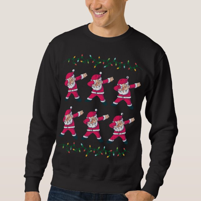Sweatshirt Six Dabbing Santas Noël (Devant)