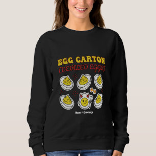 Sweatshirt Six Pack d'Œufs Durs au Piment Retro - Punition Fi