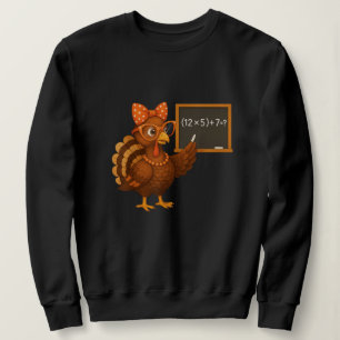 Sweatshirt Six Seven Prof de Maths Drôle Mème Dinde