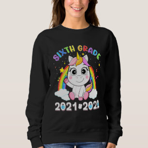 Sweatshirt Sixième année 2021 2022 Masque de licorne Retour à