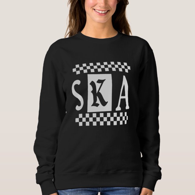 Sweatshirt Ska Checker 2 Tone (Devant)