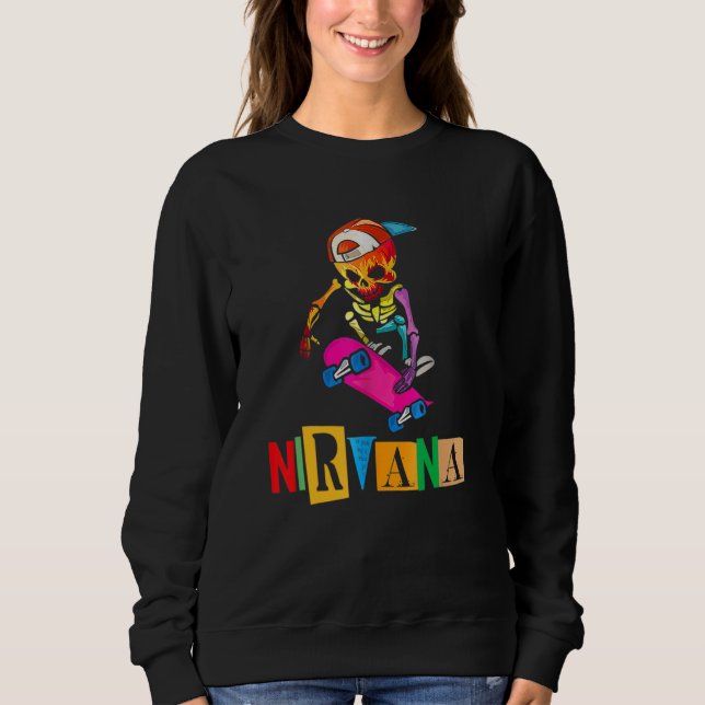 Sweatshirt Skateboard de Nirvanas Skelton (Devant)