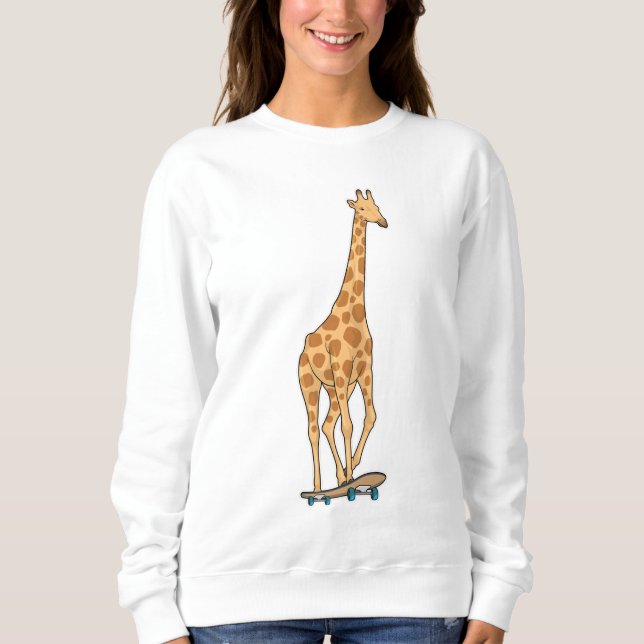 Sweatshirt Skateboard girafe (Devant)