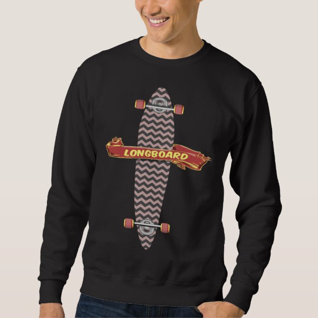 Sweatshirt Skateboard longboard longboarding (Devant)
