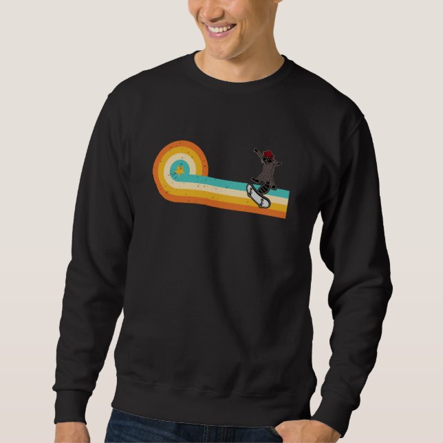 Sweatshirt Skateboard raccoon stunts skate hall skater roller (Devant)