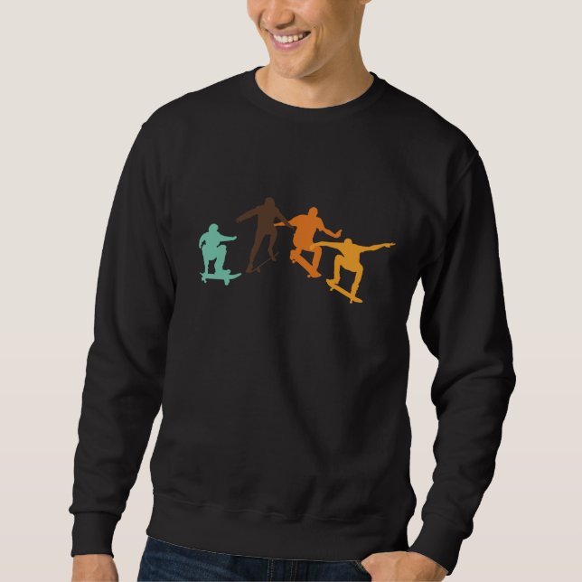 Sweatshirt Skateboard Retro Skateboard Skateboard Skateboard (Devant)