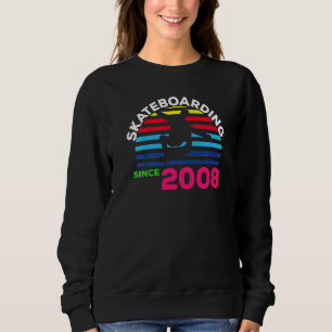 Sweatshirt Skateboard Vintage Sunset Depuis 2008