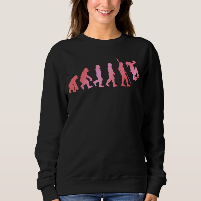 Sweatshirt Skateboarder Evolution Skater Freestyle Skateboar (Devant)