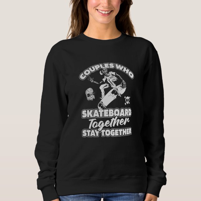 Sweatshirt Skater Couple  Skateboarder Skateboarding Skateboa (Devant)