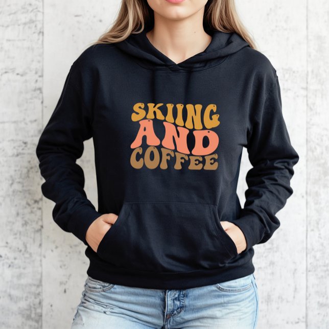 Sweatshirt Ski alpin rétro et café (Créateur téléchargé)