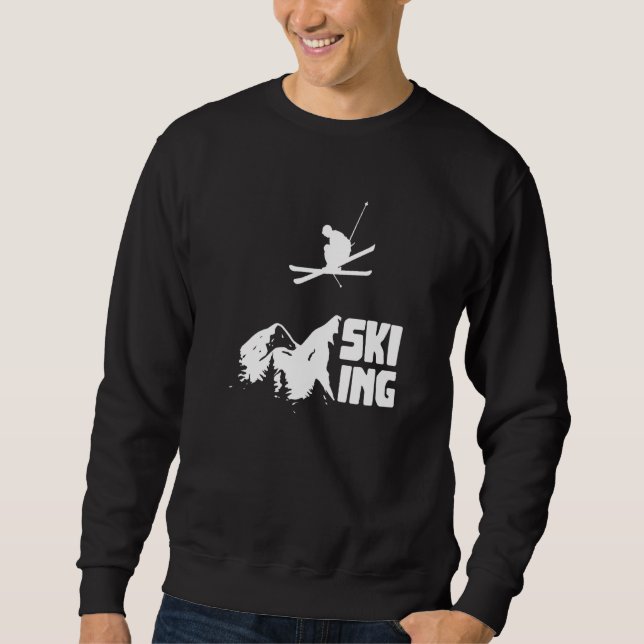 Sweatshirt Ski classique Alpine Downhill Ski Mountain (Devant)