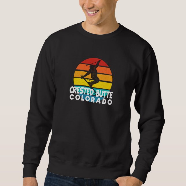 Sweatshirt Ski Crested Butte les années 70 80s Throwback Cres (Devant)