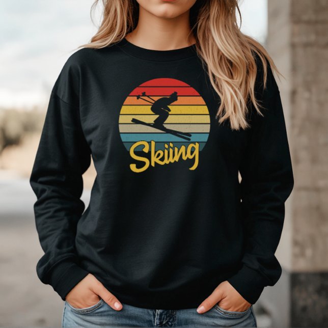 Sweatshirt Ski de style rétro (Créateur téléchargé)
