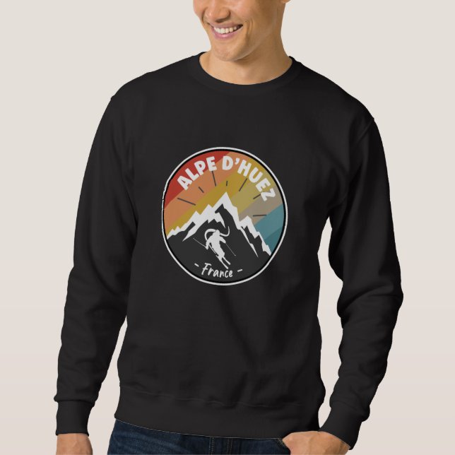 Sweatshirt Ski En France Alpe d’Huez (Devant)