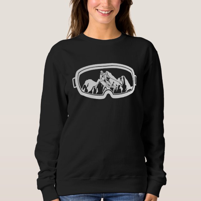 Sweatshirt Ski Goggles Skier Ski (Devant)