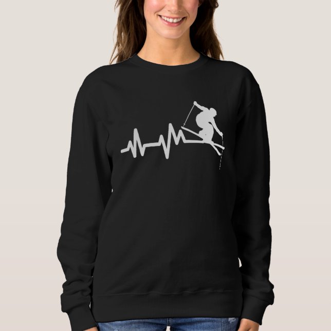 Sweatshirt Ski Heartbeat Skier (Devant)