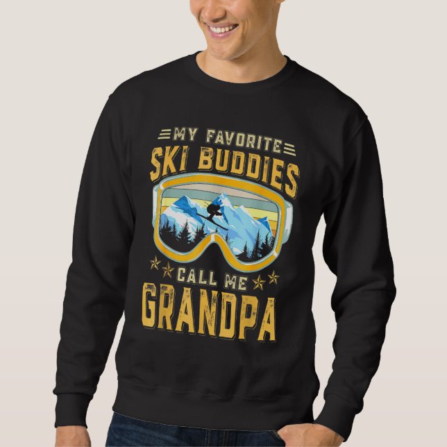 Sweatshirt Ski - Mes Amoureux De Ski Préférés Appelez-Moi Gra (Devant)
