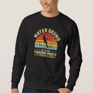 Sweatshirt Ski nautique skieur d'eau rétro hommes vintage eau