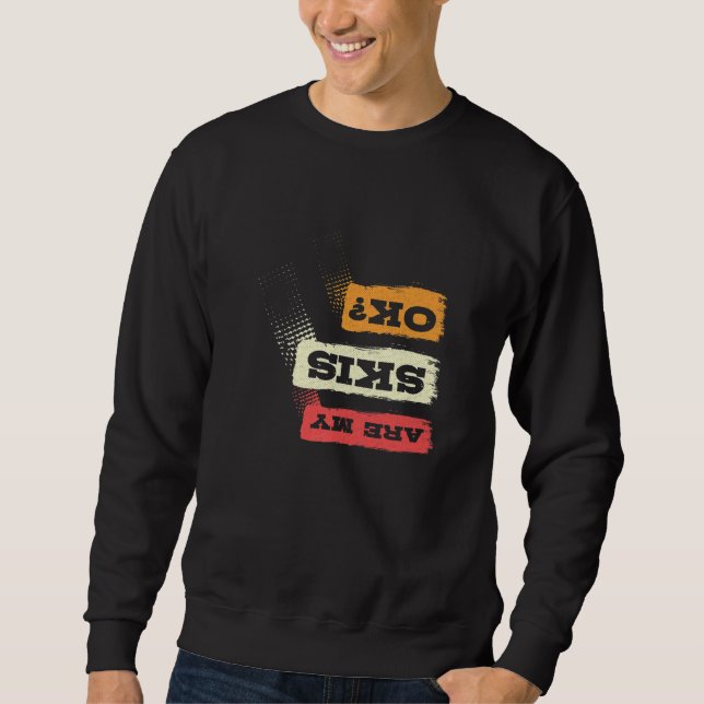 Sweatshirt Ski rétros Ski de fond Ski de fond Telemark Norvèg (Devant)