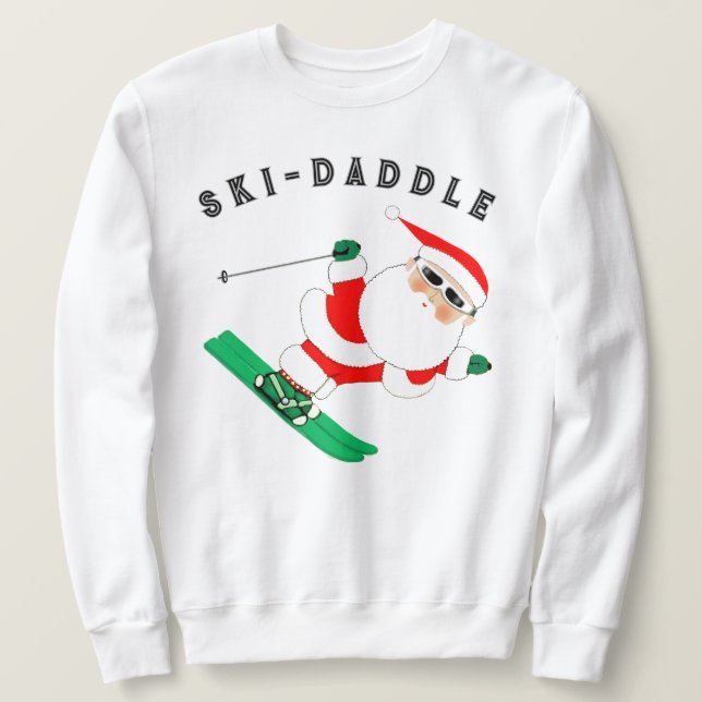 Sweatshirt Ski Ski Noël Vacances  (Design devant)
