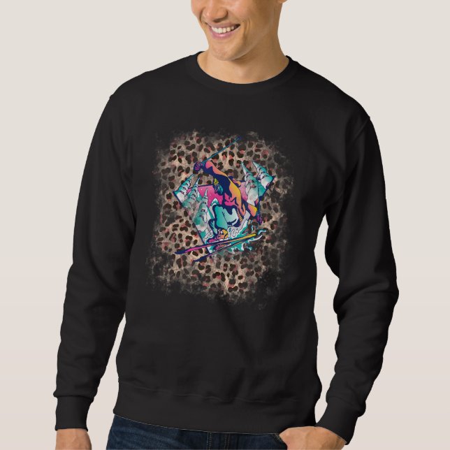 Sweatshirt Ski Snowboard Goggings Ski Mountain Ape Snowman (Devant)