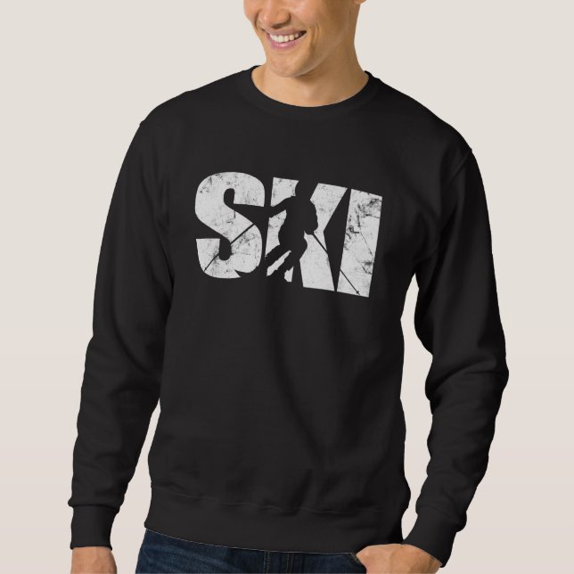 Sweatshirt Ski Snowboard Skiing Snow Mountain Winter Skiers V (Devant)