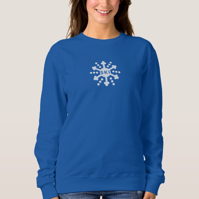 Sweatshirt Ski Snowflake Simple (Devant)