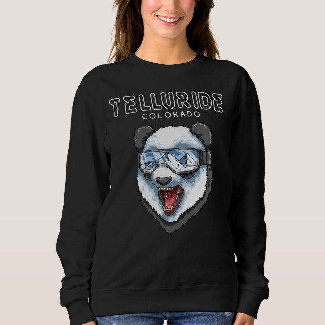 Sweatshirt Ski Telluride Colorado Usa Panda (Devant)