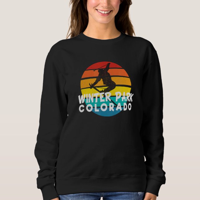 Sweatshirt Ski Winter Park les années 70 80s Throwback Winter (Devant)