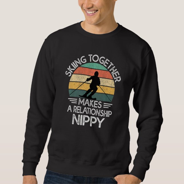 Sweatshirt Skier Ensemble Rend Une Relation Piquante  Ski Co (Devant)
