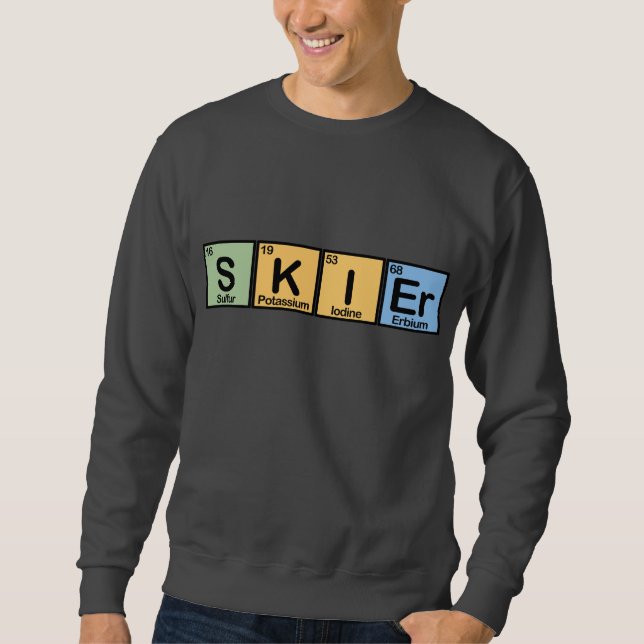 Sweatshirt Skieur fait d'éléments (Devant)