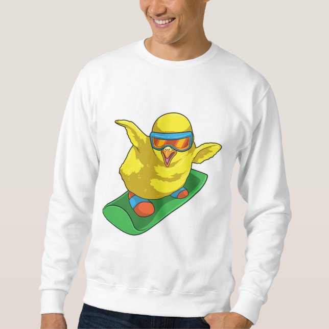 Sweatshirt Skieuse Snowboardeuse Snowboard (Devant)