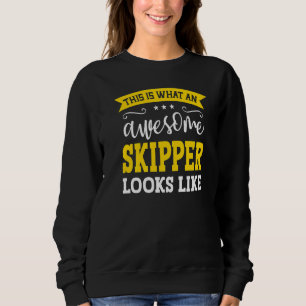 Sweatshirt Skipper Titre du travail Employé Drôle Travailleur