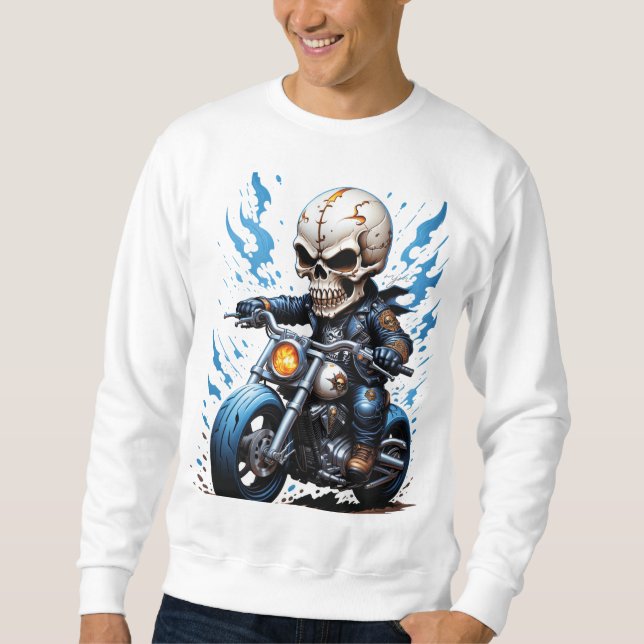 Sweatshirt Skull Biker (Devant)