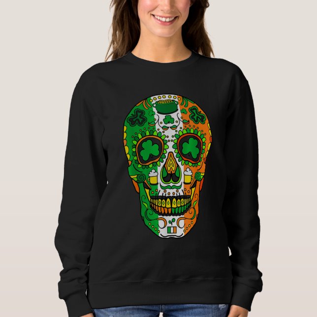 Sweatshirt Skull St Patricks Day Irish Saint Patricks Day of  (Devant)